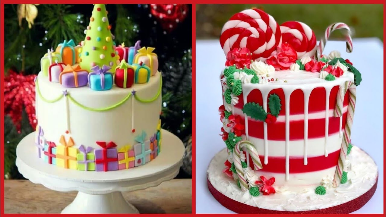 Top 10 Beautiful Christmas Cakes Ideas 2020 Amazing Christmas Cake Decorating Compilation 2020 Youtube