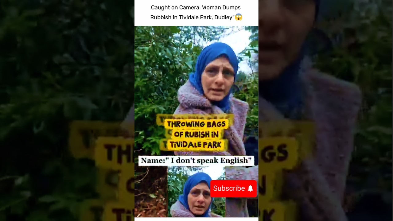 Женщина выбросила мусор в парке Тивидейл в Дадли.
