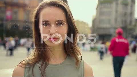 Future. Face Detection. Technological 3D Scanning. Biometric Facial Recognition