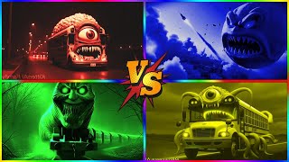 Download Lagu SCHOOL BUS MONSTER🆚LUNAR MOON HORROR🆚THOMAS TRAIN INFECTED🆚INFECTED SCHOOL BUS MP3