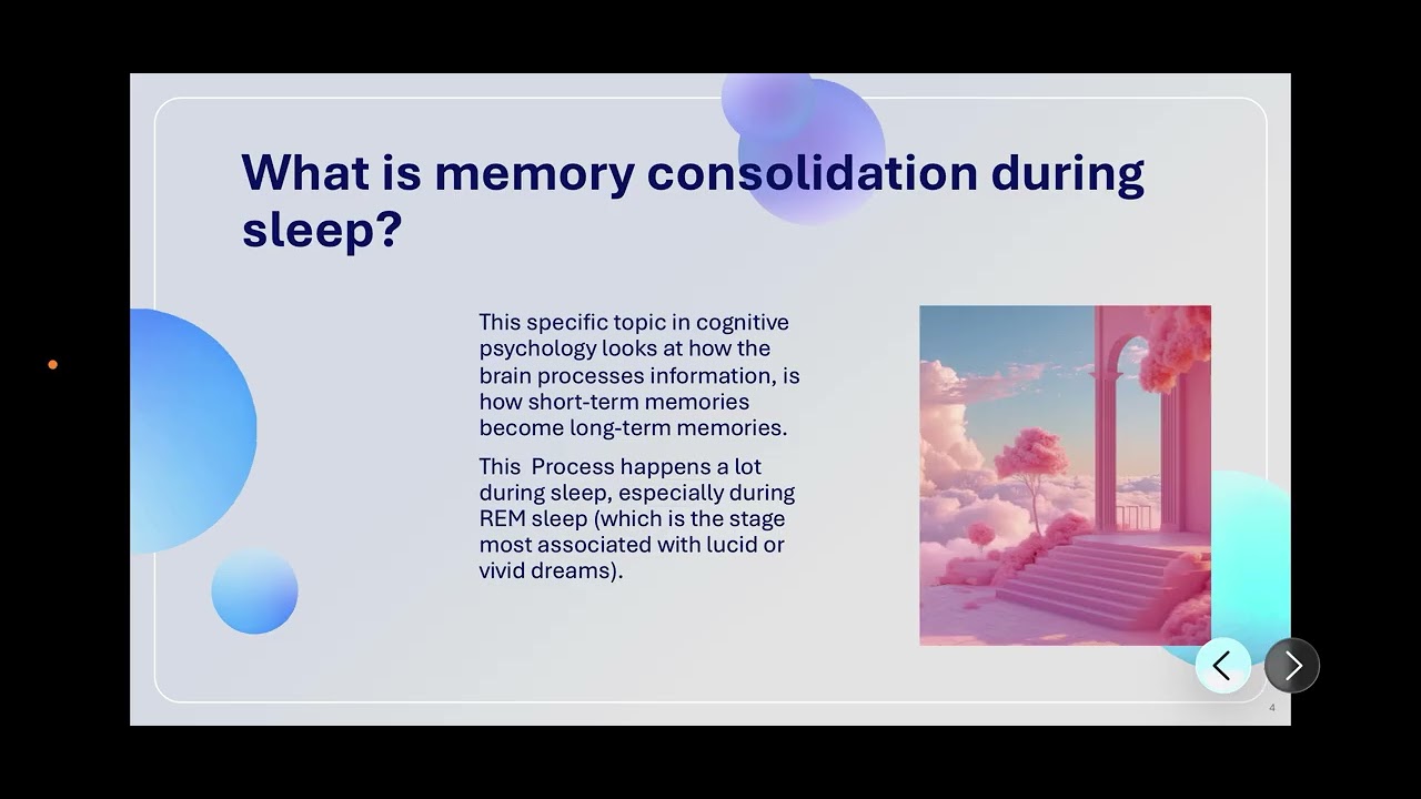 Oneirology and memory consolidation during sleep EXP3604 term project ...