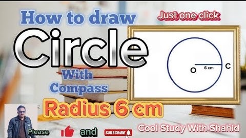 How to draw a circle of radius 6 cm using compass| 6 cm ka circle kesy bnaey