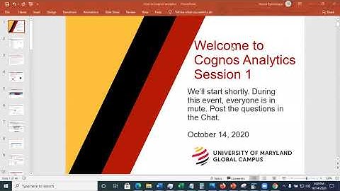 DATA 610 Introduction to Cognos Analytics Fall 2020