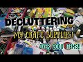 EXTREME ORGANIZE AND PURGE! | Decluttering My Craft Supplies | Satisfying Cleaning Motivation