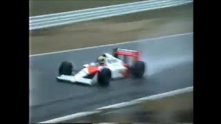 Ayrton Senna amazing sound with McLaren Honda MP4/5 in 1989 (rare video of test in Suzuka)