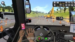Bus Simulator : Ultimate | Volvo 9600 | Road Construction 🚧 | Zuuks | Drive with Devil 😈 screenshot 1