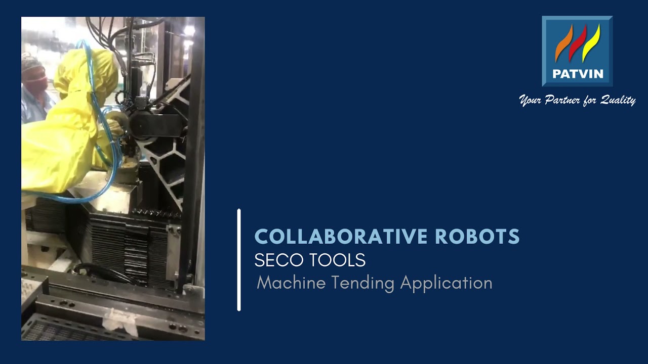 Patvin UR Collaborative Robots performing Machine Tending Application: SECO TOOLS