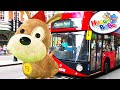 Wheels On The Bus | 3D Animation And London Bus Live Footage | Nursery Rhymes | By HuggyBoBo