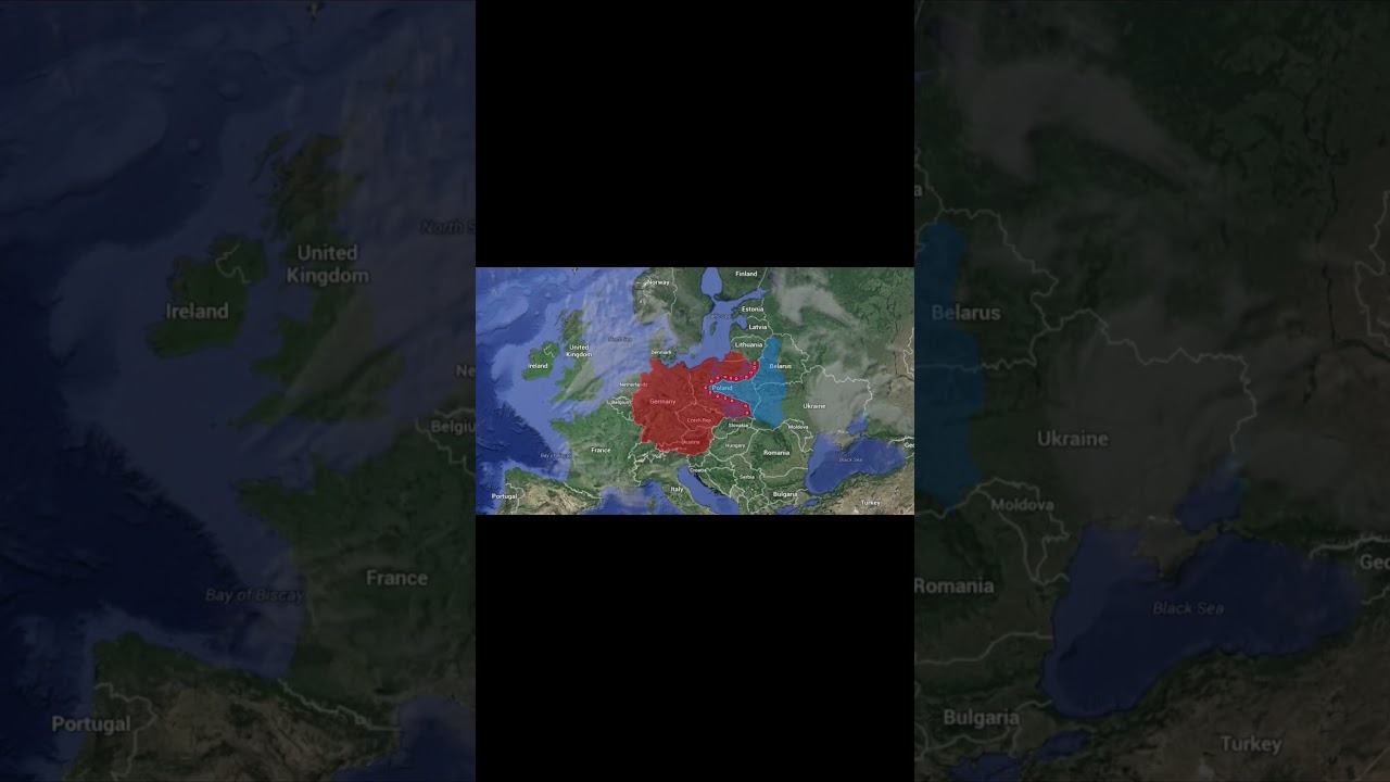 division of Poland using Google earth 