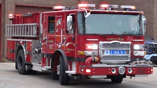 Chester Bureau of Fire Brand New Engine 82, Ladder 84 & Car 3 Responding 2/26/26