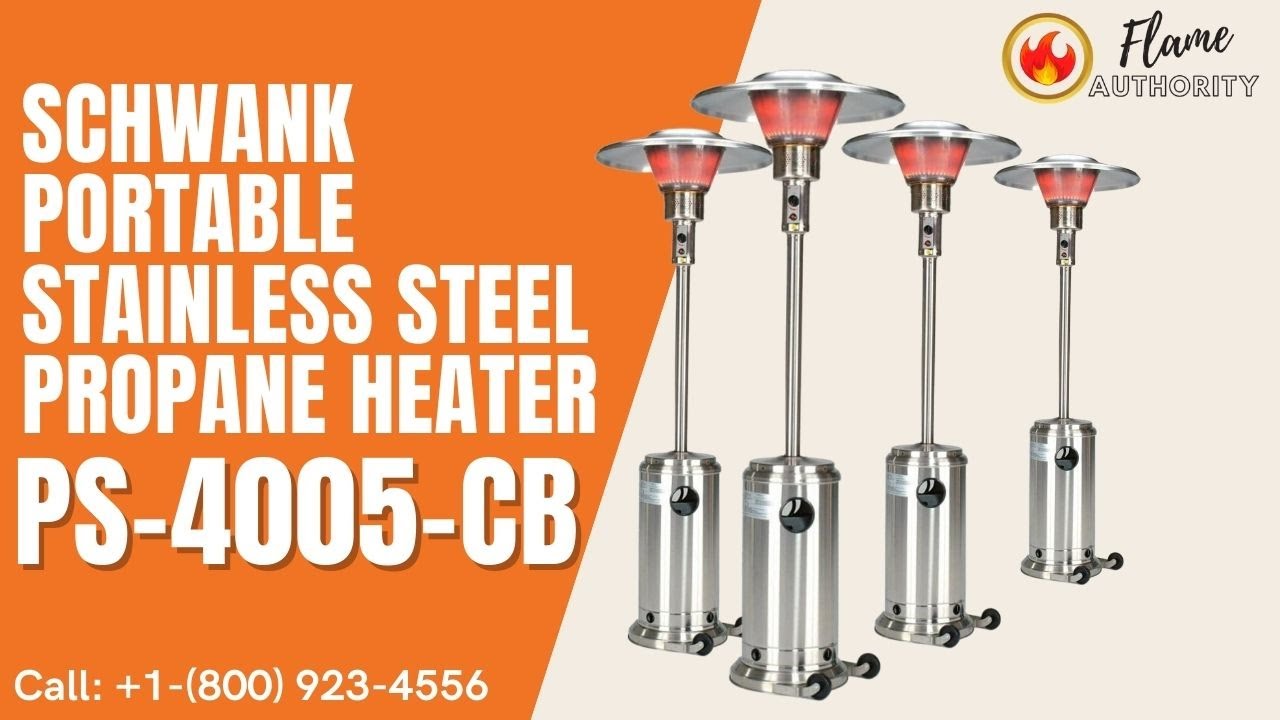 ParasolSchwank Portable Stainless Steel Propane Heater PS-4005-CB - YouTube