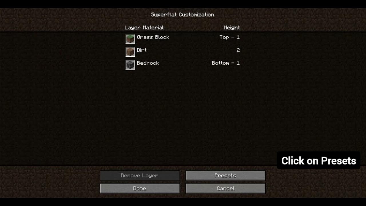 How To Get Custom Superflat Worlds In Minecraft Java Edition Easy Custom Superflat World