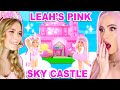 PRETENDING To Be LEAH ASHE In Her PINK SKY CASTLE In Adopt Me! (Roblox)