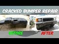 HOW TO FIX CRACKED BUMPER | DESTROYED BUMPER REPAIR