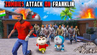 Zombies Attacked🔥 On Franklin And Shinchan😂| Most Dangerious Zombies In GTA 5😱! |  #gta5