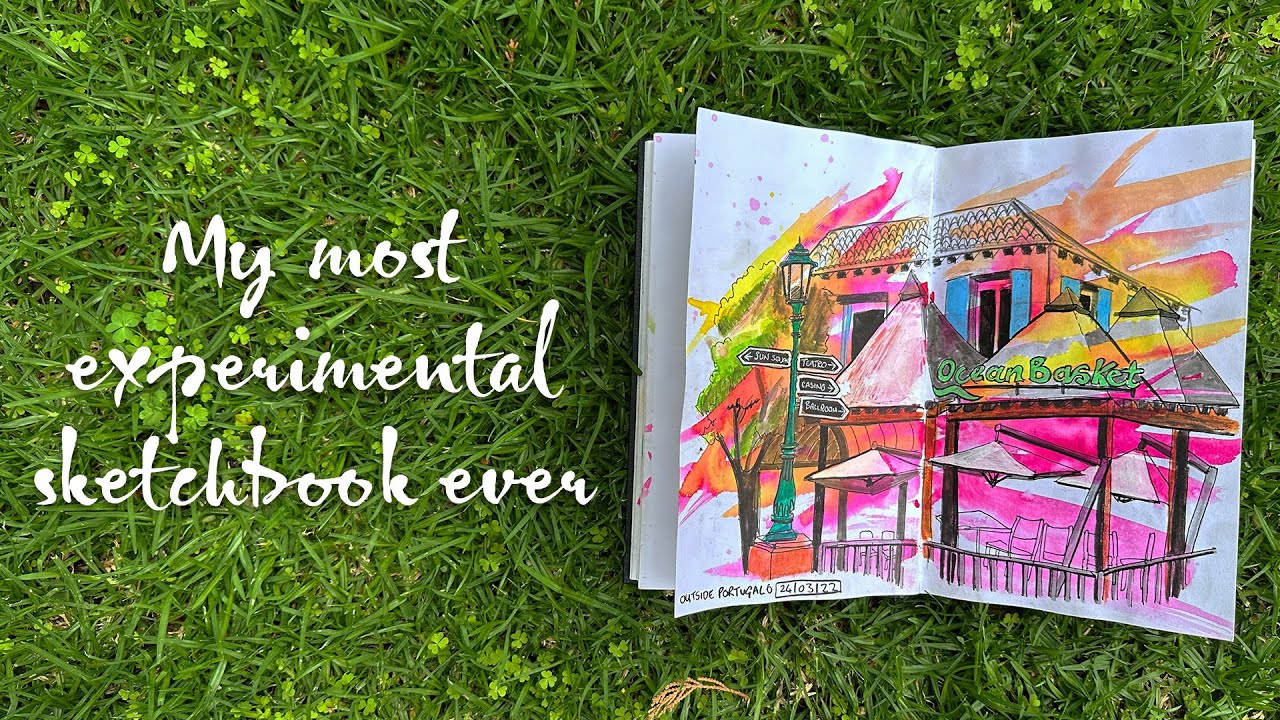 My Most Experimental Sketchbook Ever // Watercolour Sketchbook Tour 