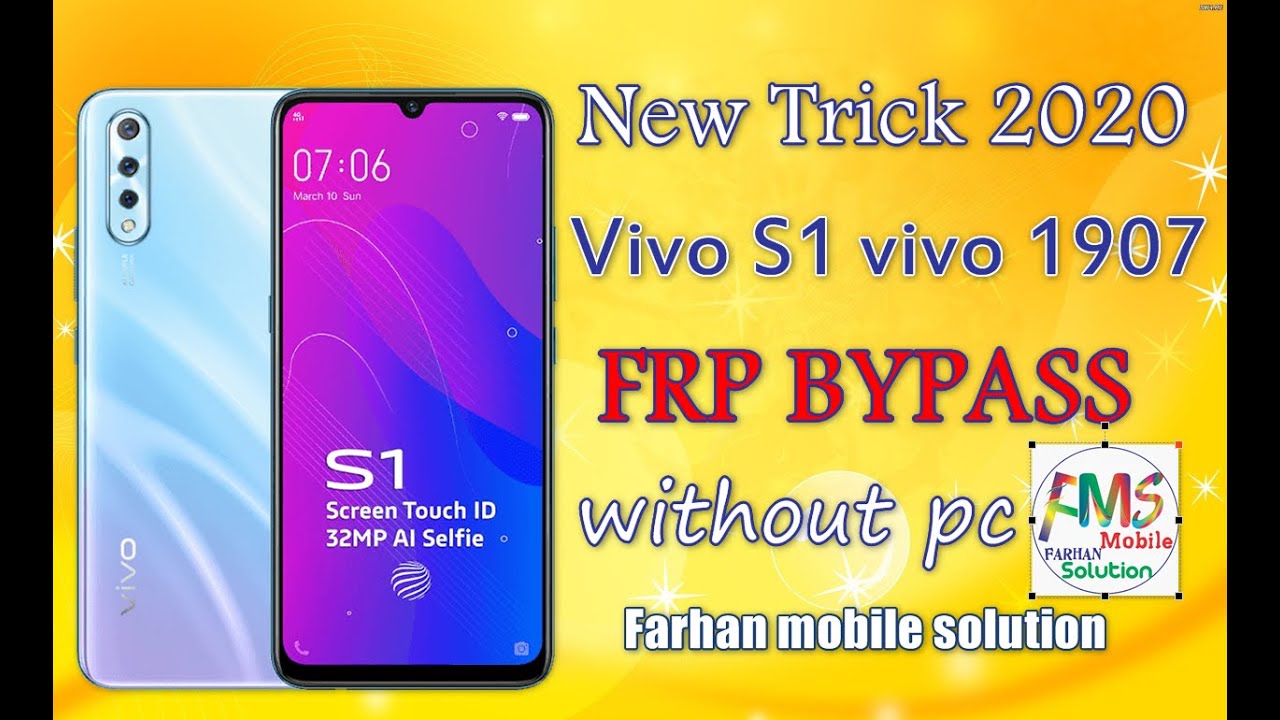 Vivo S1 (1907) FRP Bypass Android 9.0| Vivo 1907 FRP| Google Account