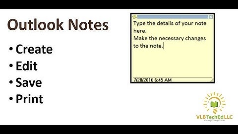 Working with Outlook Notes