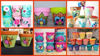 DIY Beautiful painted clay pots