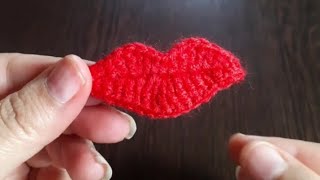 how to crochet lips / slow for beginners #crochetforbeginner #easycrochettutorial #crocheting