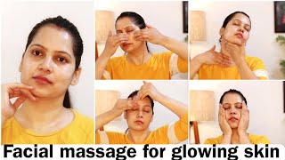 Daily Face Massage For Glowing Skin |Correct way of Massaging |Wrinkle Free Youthful Skin |TipsToTop