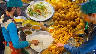 Decorated Chana Chaat | Peshawar Street Food Masala Aloo Chole Chaat - Pakistan Hidden Street Food by PK Food Secrets 3,361 views 3 months ago 12 minutes, 30 seconds