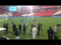 Manchester City FC train in Abu Dhabi