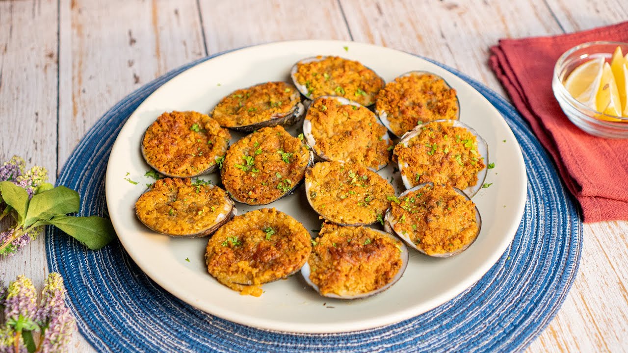 How To Make FRESH BAKED STUFFED CLAMS YouTube