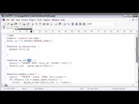 Beginner PHP Tutorial   125   Creating a Database Hit Counter Part 3