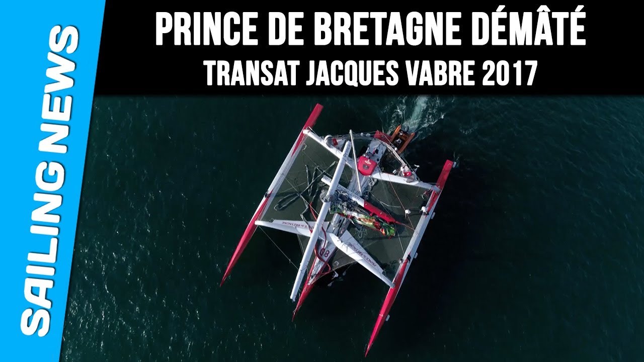 Prince de Bretagne démâté - Transat Jacques Vabre 2017