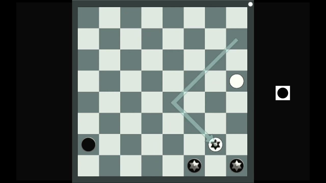 Spanish Checkers Game9BlackWin