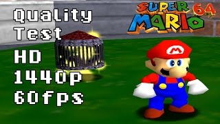 Super Mario 64 HD 2K 1440p 60fps (2560x1440) Quality Test - Project 64 Emulator