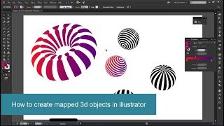 How to create mapped 3d object in illustrator: wrapping objects together