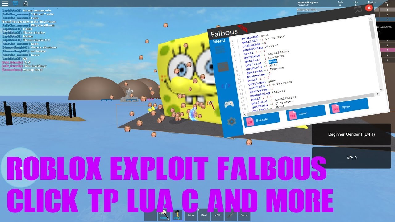 Roblox Exploit/Hack:Falbous(Patched)Full LUA C,Click TP,And ... - 