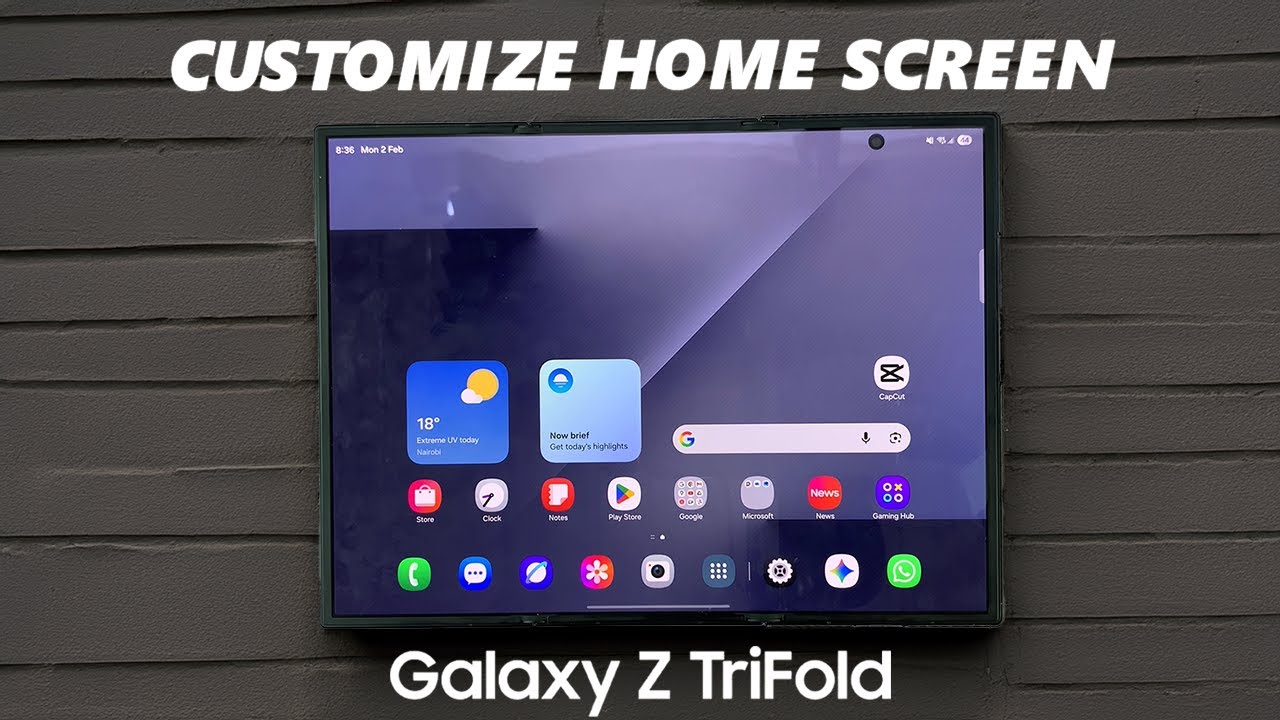 How To Change Home Screen Layout On Samsung Galaxy Z TriFold - YouTube