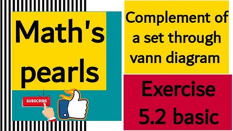 lecture 3/Complement of a set through vann diagram