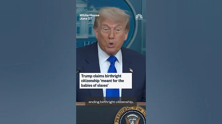 Trump claims birthright citizenship 'meant for the babies of slaves'