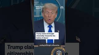 Trump Claims Birthright Citizenship Meant For The Babies Of Slaves
