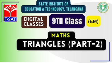 SIET 09th - MATHS (EM) - TRIANGLES (PART-2) || T-SAT