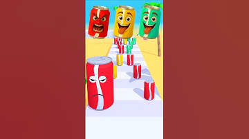 Juice Run Lvl.85 - Red vs Yellow vs Green Juice Can 🍹🔥 Who Will Win? #shorts #games #juicerun #funny