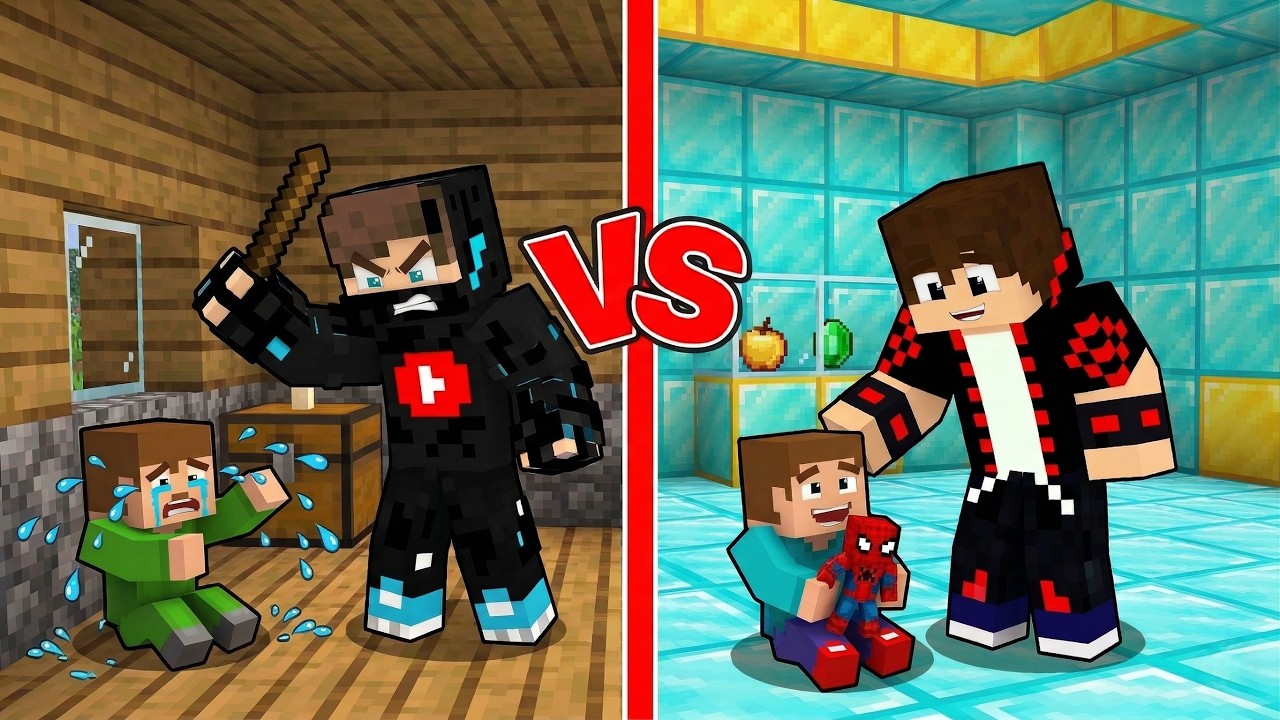 فلم ماين كرافت : الأب الظالم ضد الأب الطيب !!؟ 🔥😱