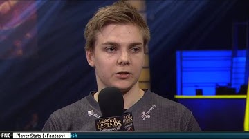 Interview with Winner of Gambit Gaming vs Fnatic | W9D2 S4 EU LCS Summer split 2014