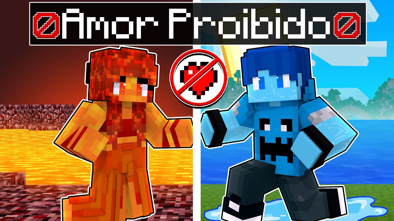 O AMOR PROIBIDO de uma ELEMENTAL e um GAROTO HUMANO no Minecraft ◂Miika▸ 