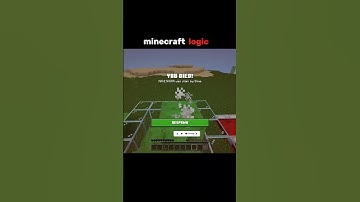 MINECRAFT LOGIC 😭 #minecraft