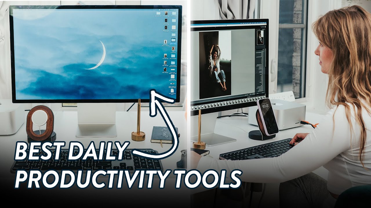 ⁣CLEAN AND PRODUCTIVE DESK SETUP (My Top Daily Tech Accessories)