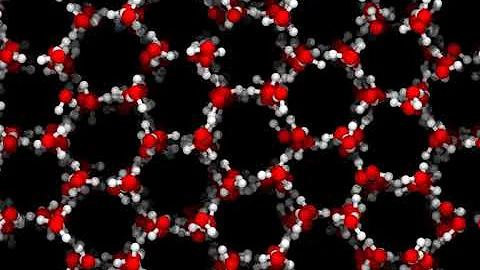 Melting of ice to liquid water - molecular dynamics simulation