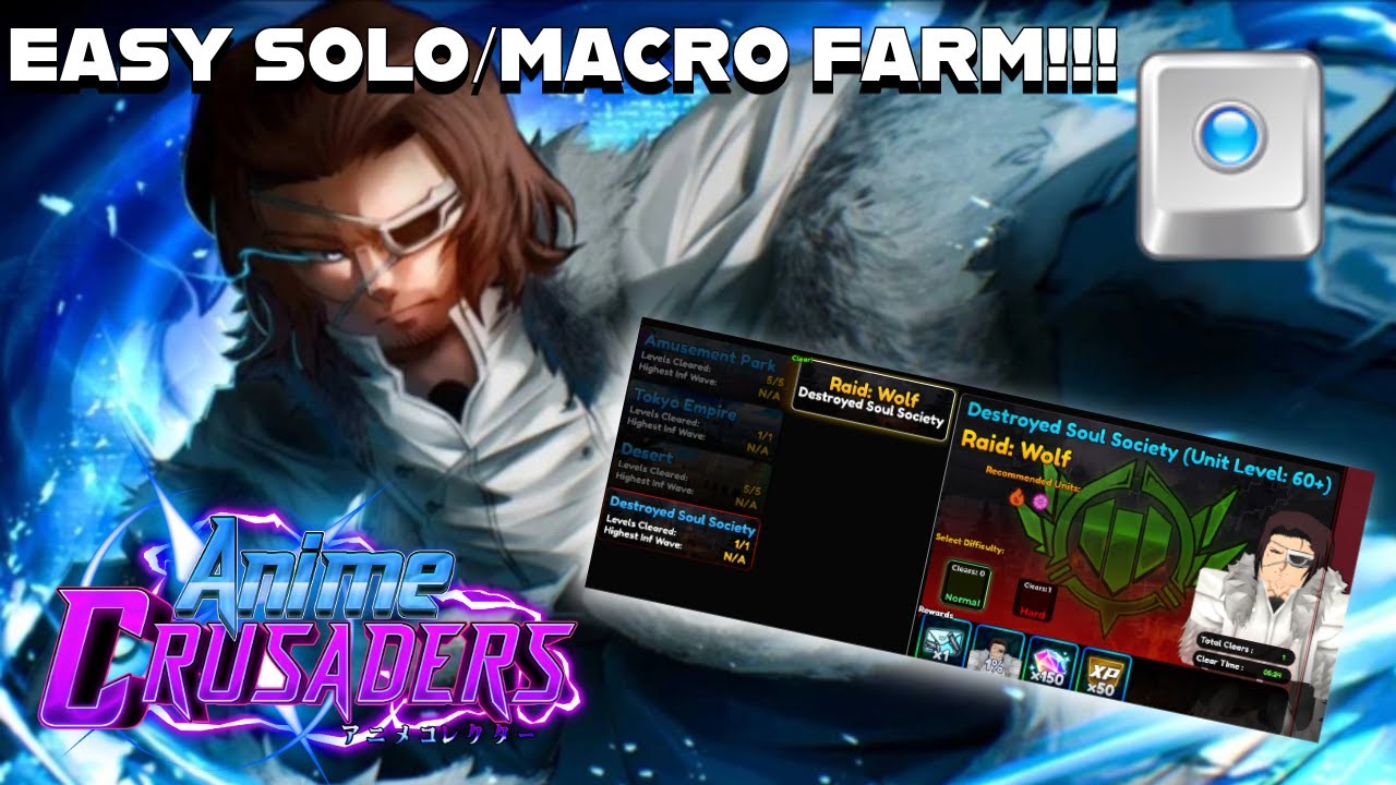 How To *EASILY* Solo/Macro NEW BLEACH Raid: Wolf Destroyed Soul Society on Hard in Anime Crusaders!!
