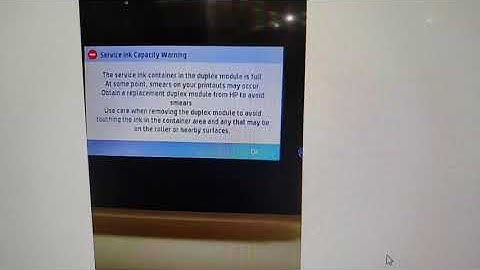 SERVICE INK CAPACITY WARNING