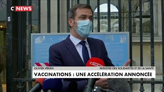 Olivier Véran annonce une nette accélération des vaccinations