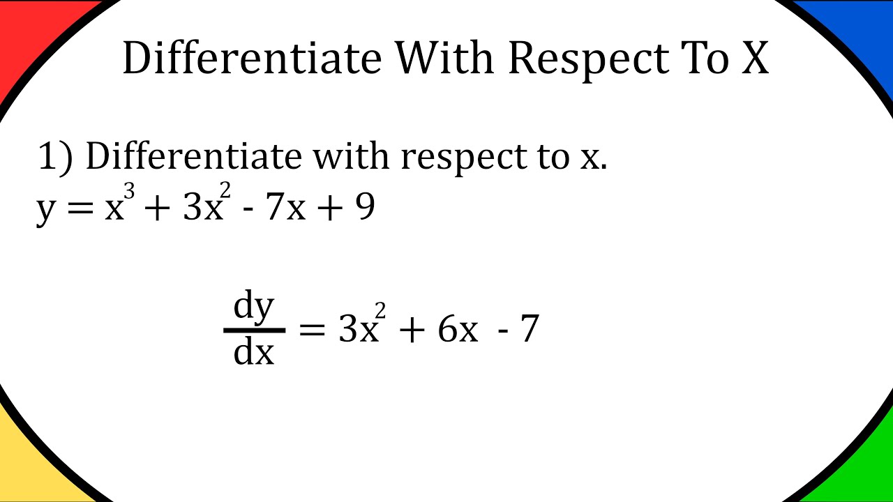 Differentiate With Respect To X YouTube Differentiate With Respect To X YouTube